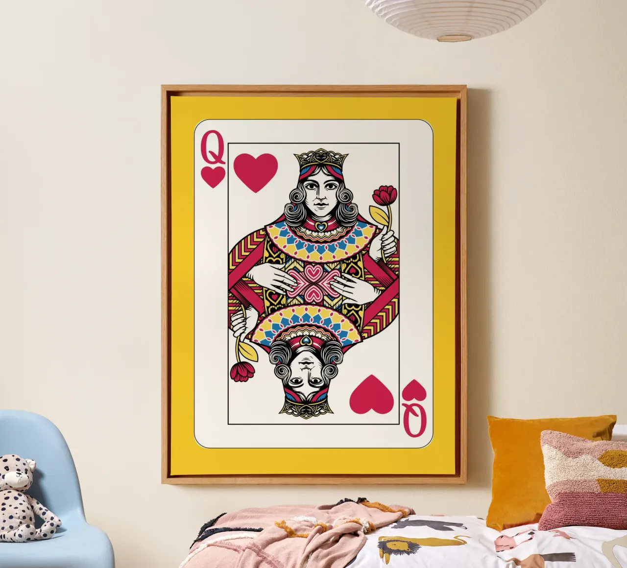 Queen of Hearts playing card canvas by ramosashop