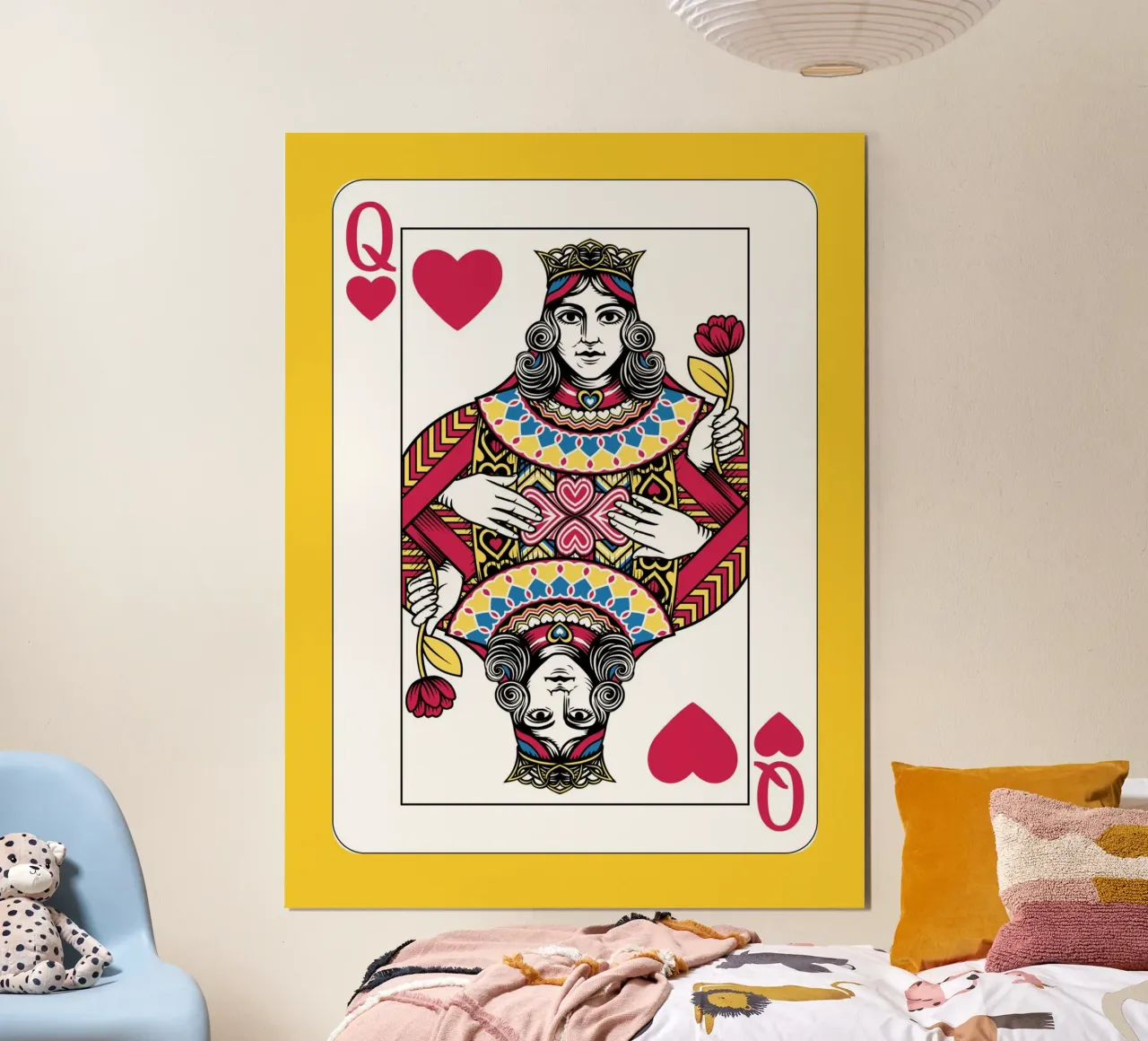 Queen of Hearts playing card carta hahnemühle da ramosashop