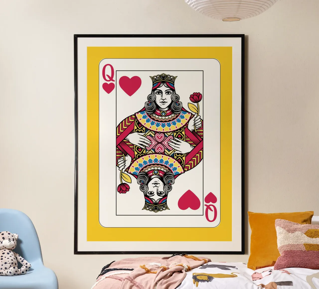 Queen of Hearts playing card carta hahnemühle da ramosashop