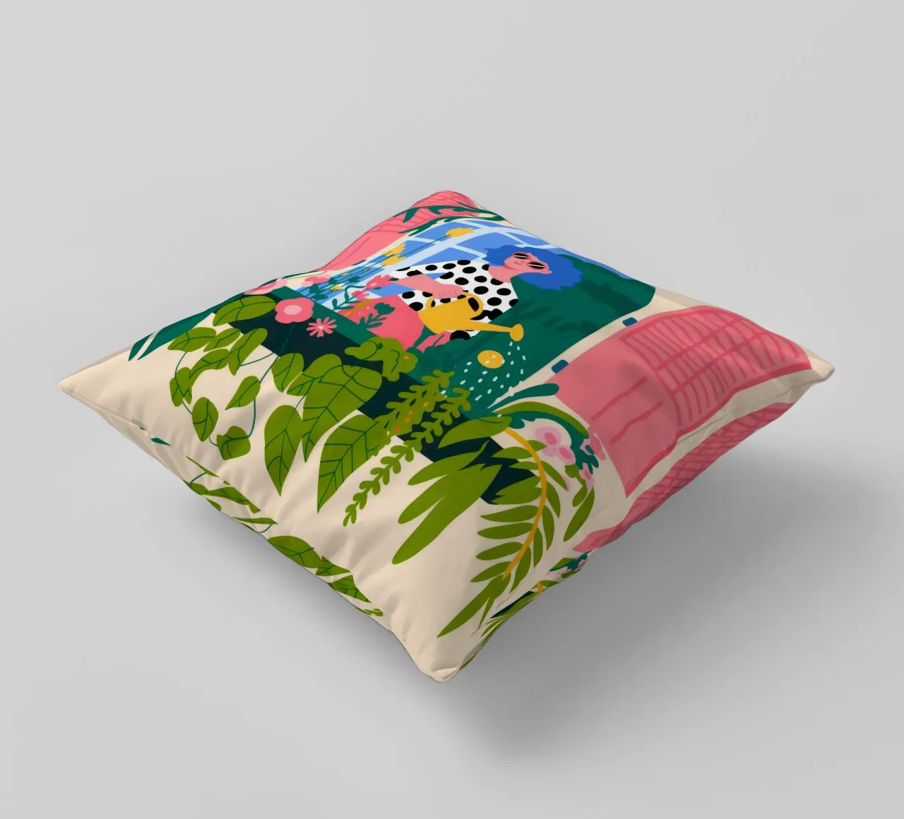Serene Window View decorative cushion by Fine Sanctuary