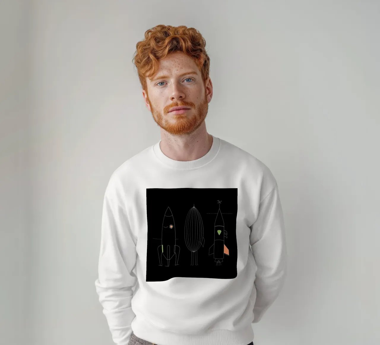 Rockets sweatshirt by The Gently Unfurling Sneak