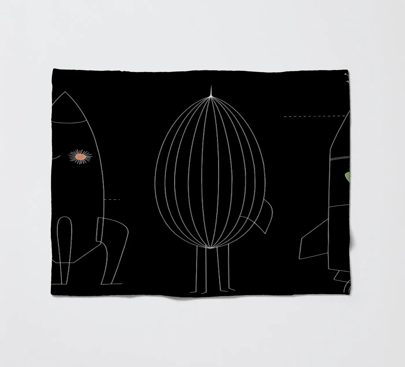 Rockets fleecedeken van The Gently Unfurling Sneak