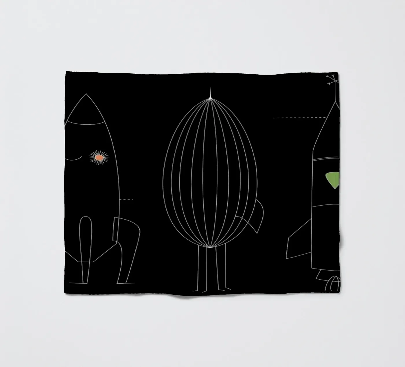 Rockets fleecedeken van The Gently Unfurling Sneak