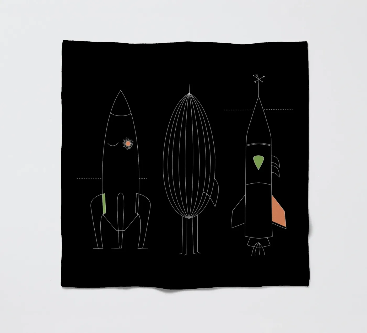 Rockets fleecedeken van The Gently Unfurling Sneak