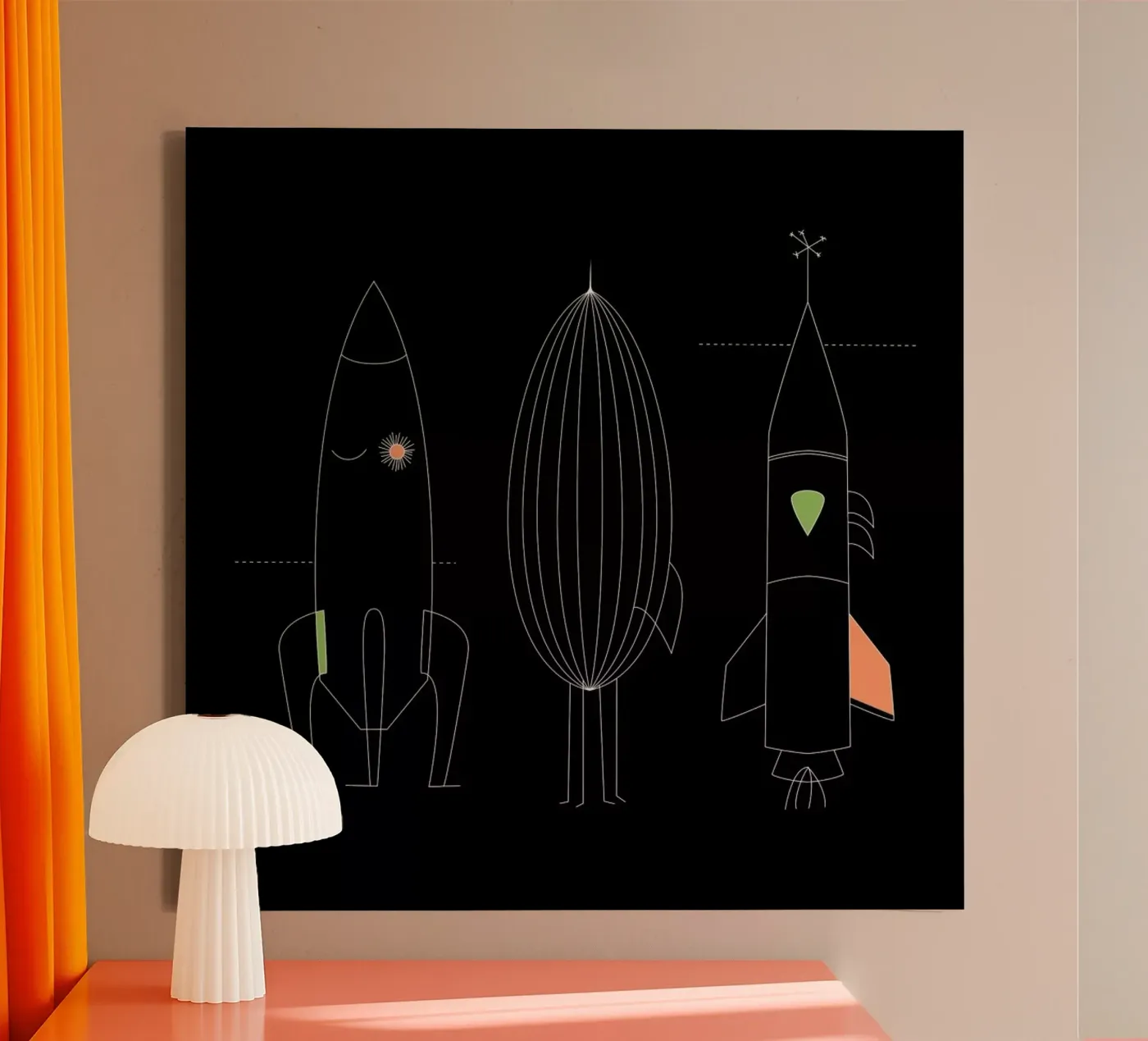 Rockets tela da The Gently Unfurling Sneak