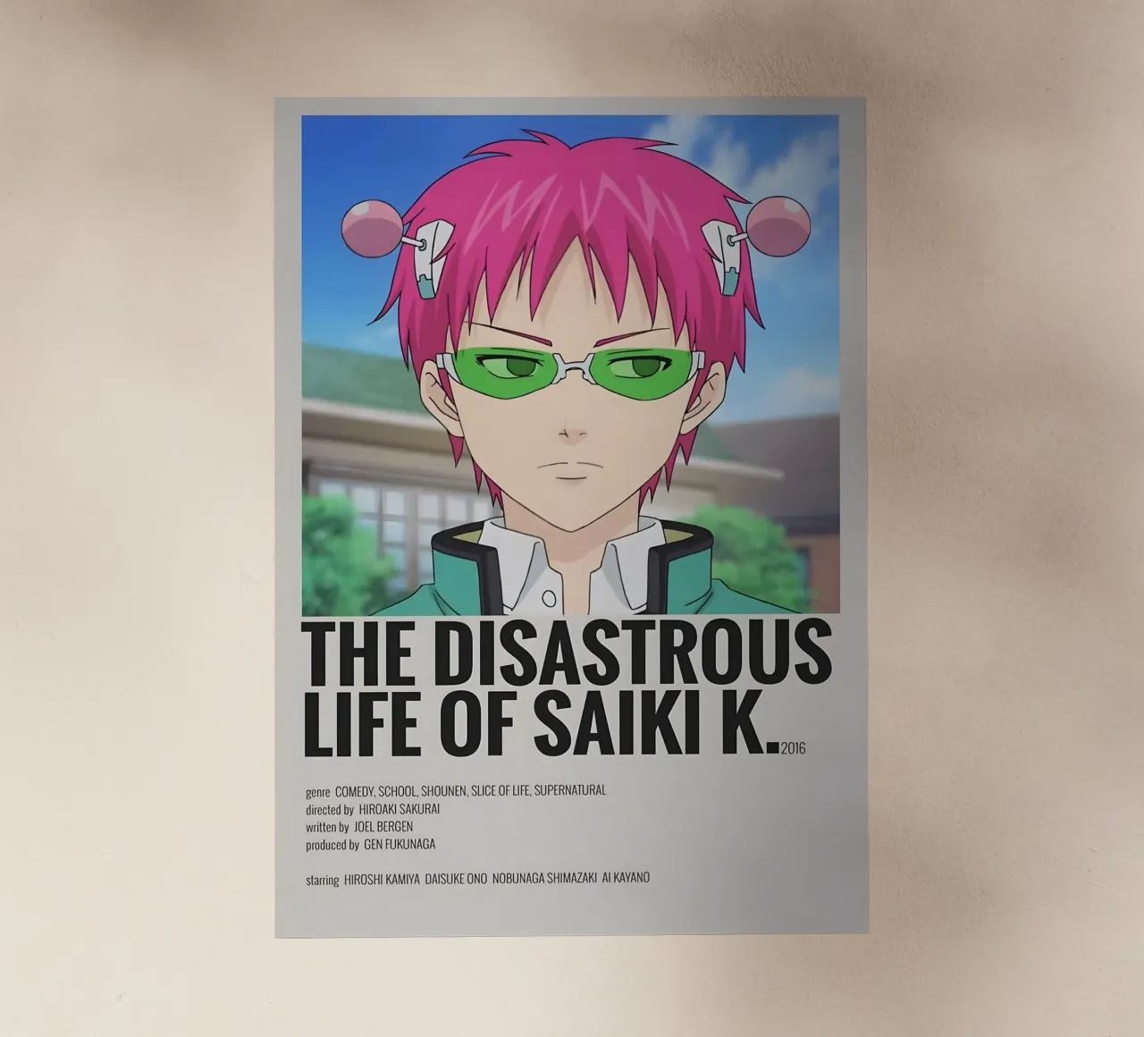 THE DISASTROUS LIFE OF SAIKI K.  2016 pellicola backlit da Totoya