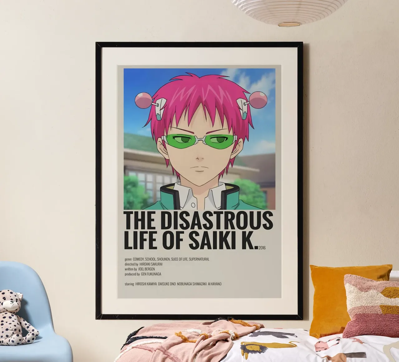 THE DISASTROUS LIFE OF SAIKI K.  2016 poster con telaio in alluminio da Totoya