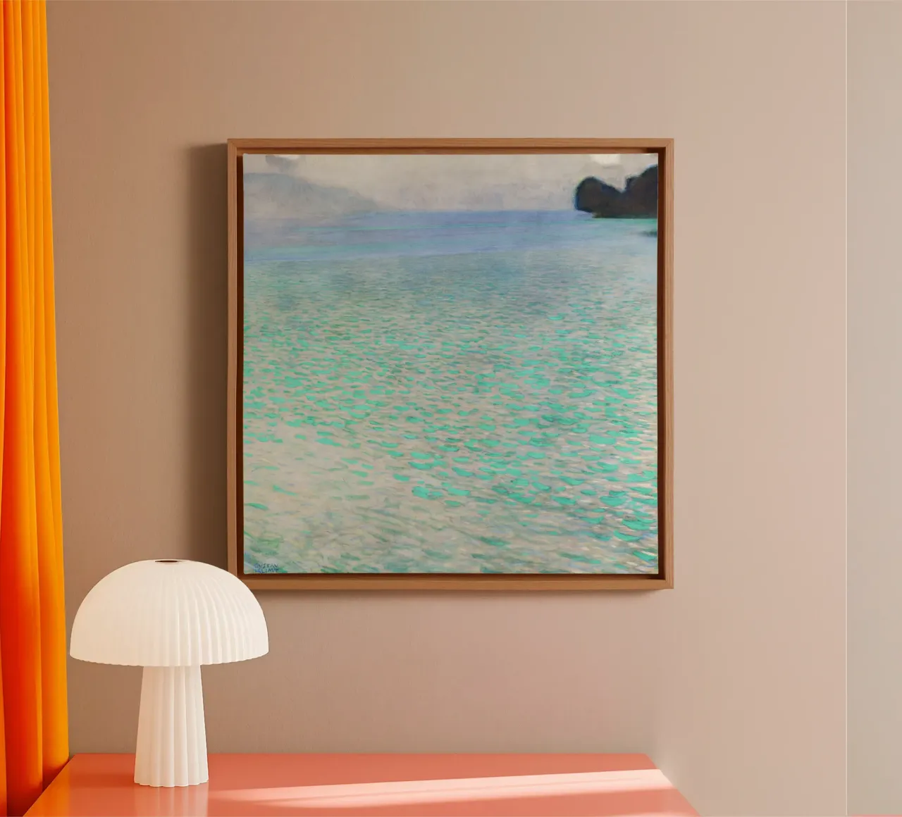Attersee di Gustav Klimt (1900) tela con Cornice a cassetta da Gustav Klimt ART Prints