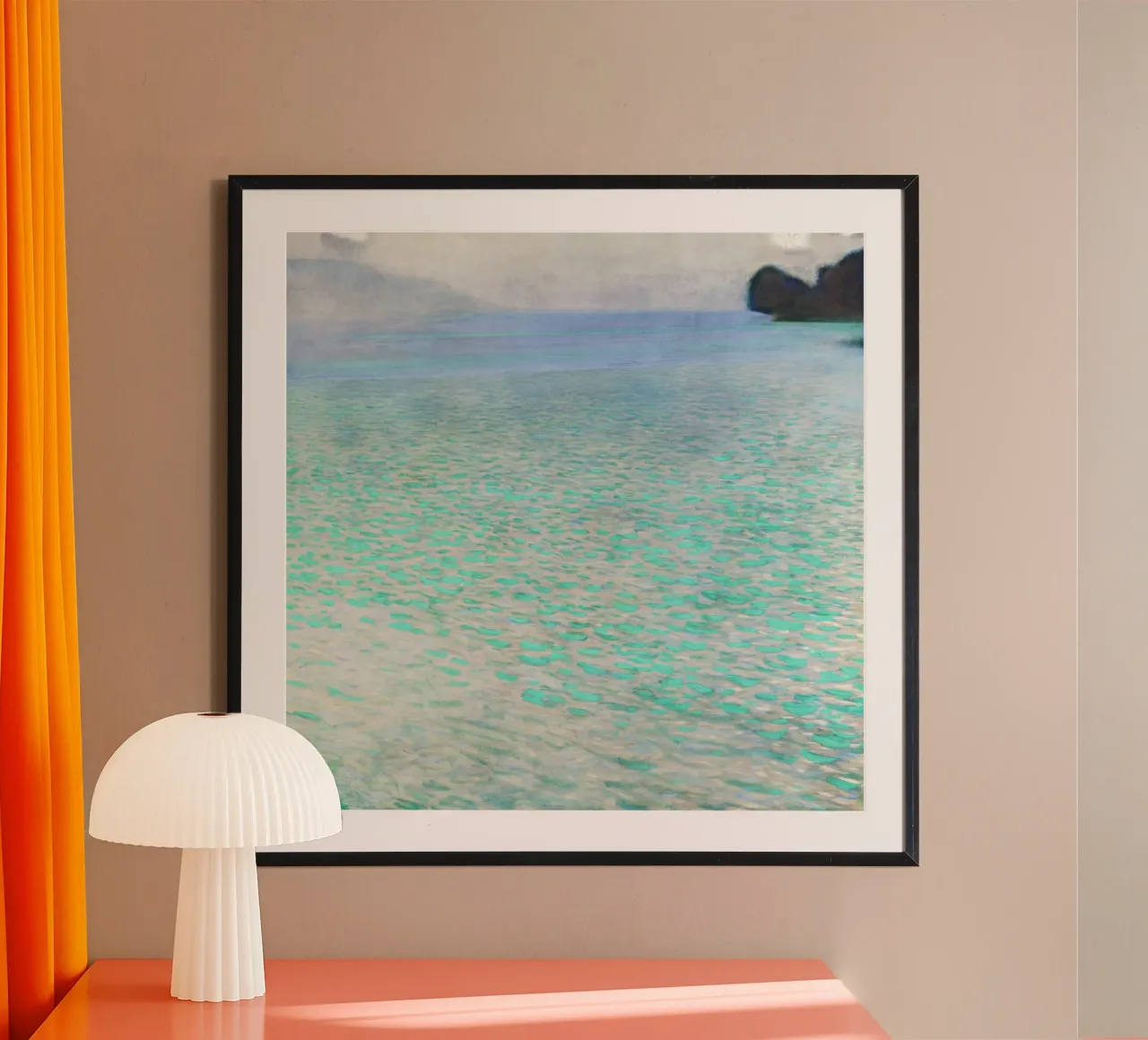 Attersee di Gustav Klimt (1900) poster con telaio in alluminio da Gustav Klimt ART Prints