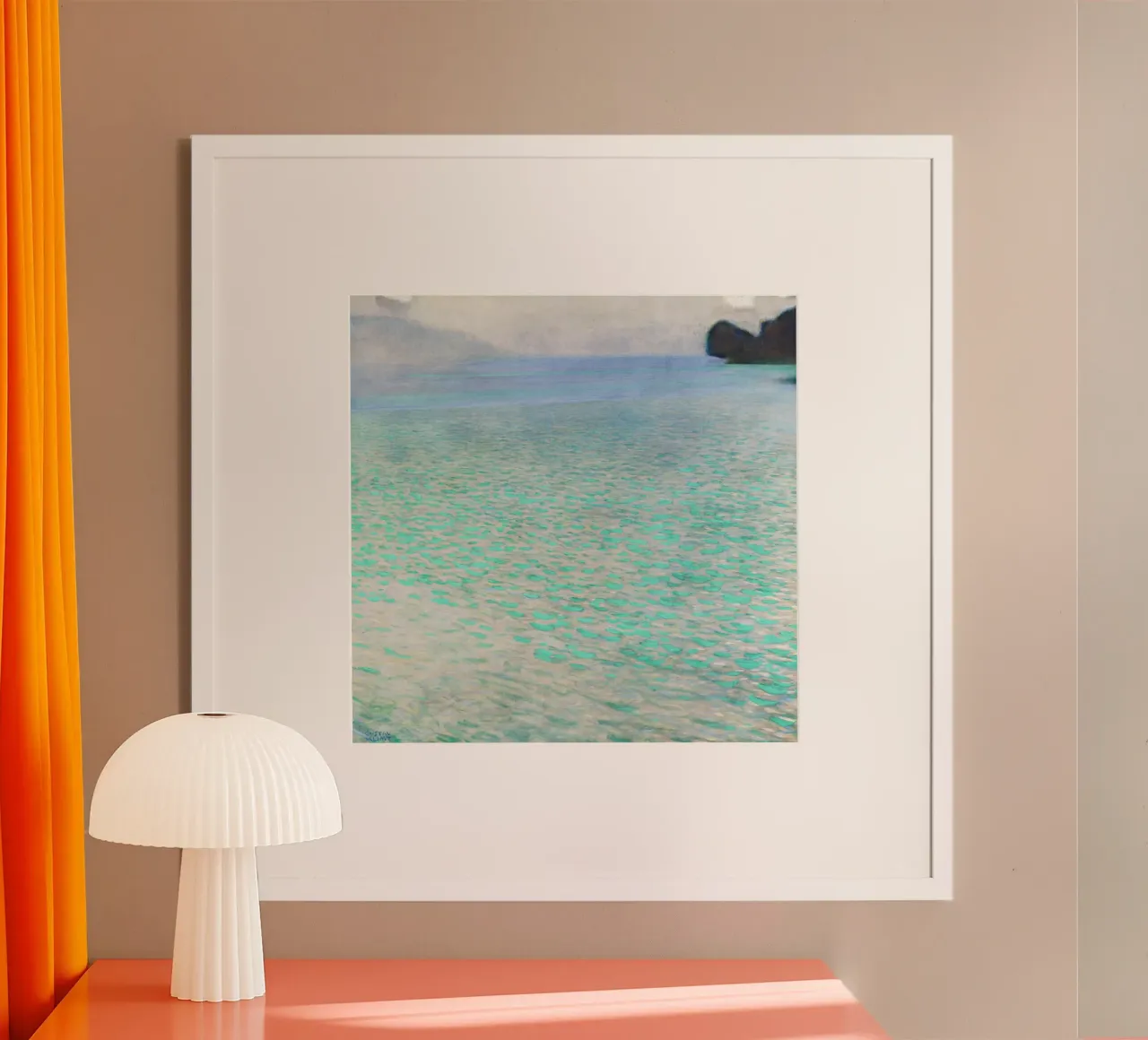 Attersee di Gustav Klimt (1900) poster con telaio in alluminio da Gustav Klimt ART Prints