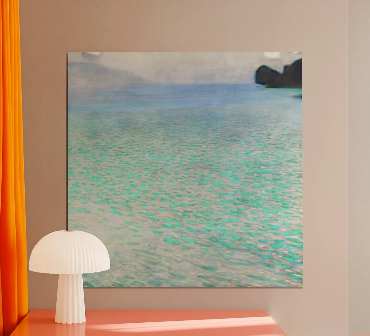 Attersee di Gustav Klimt (1900) poster con telaio in alluminio da Gustav Klimt ART Prints