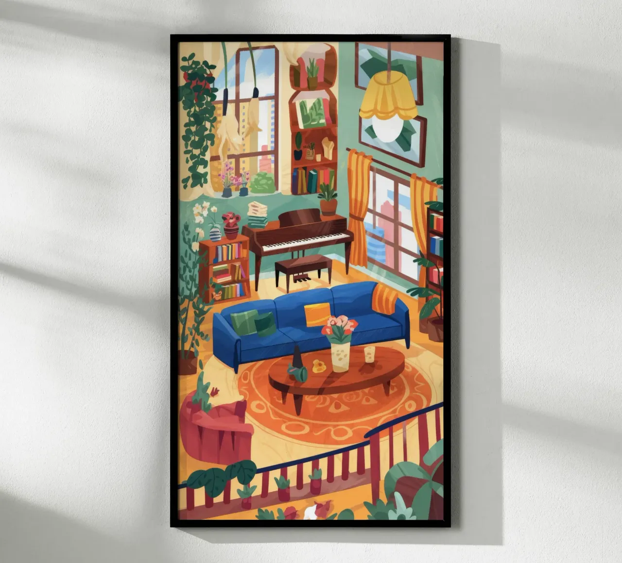 Interni di casa di charme poster con telaio in alluminio da Fine Sanctuary