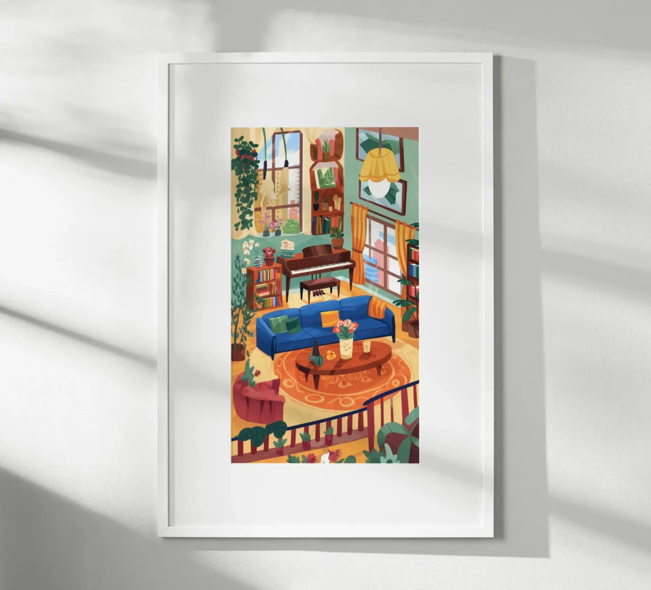Interni di casa di charme poster con telaio in alluminio da Fine Sanctuary