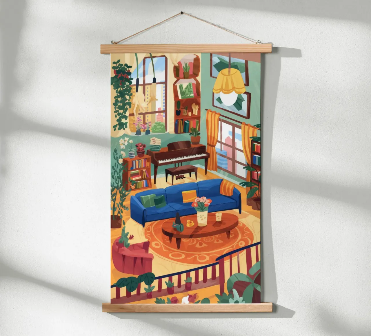 Interni di casa di charme poster con telaio in alluminio da Fine Sanctuary