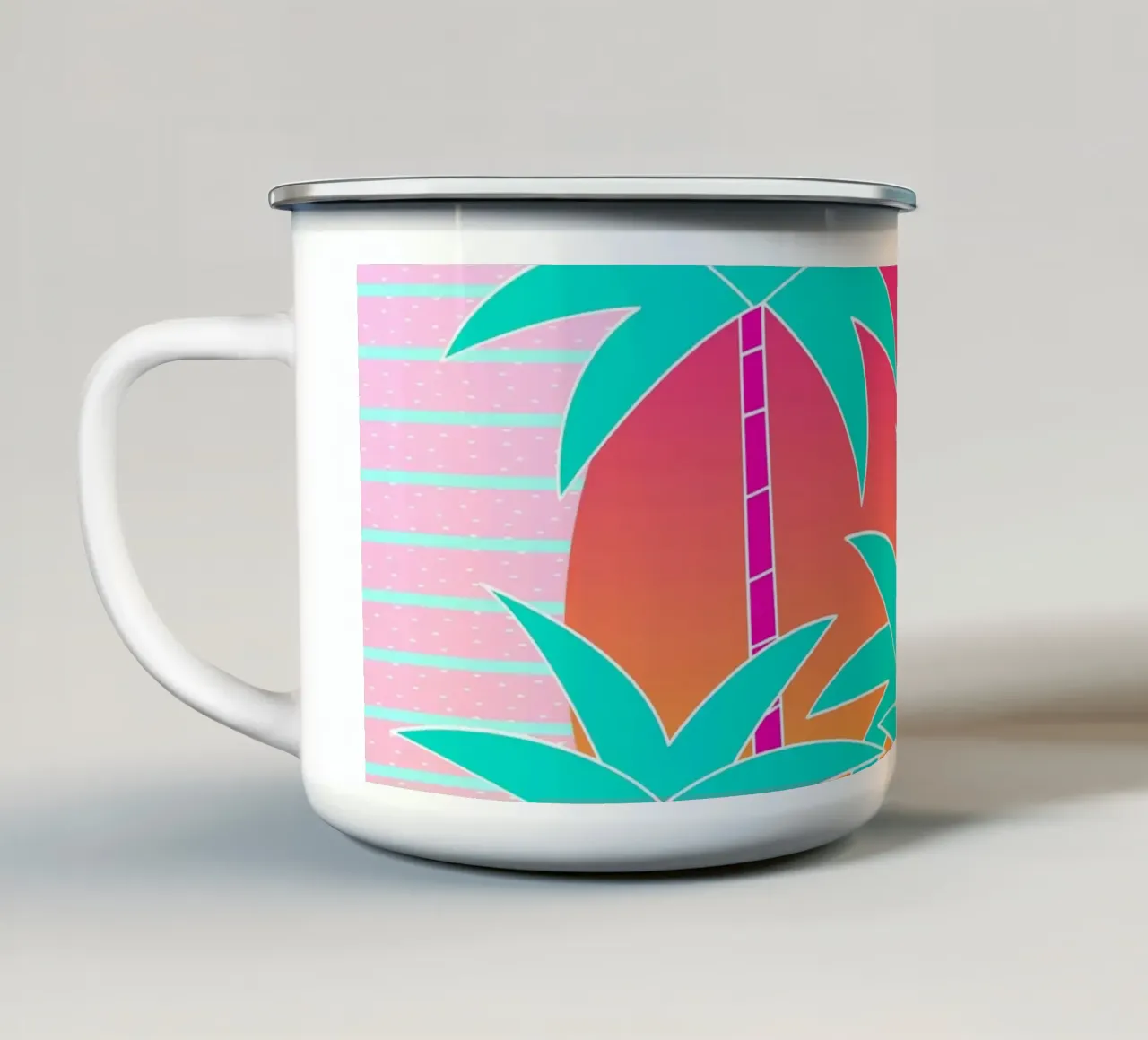 Hello Miami Sunset tazza in smalto da SilverPegasus