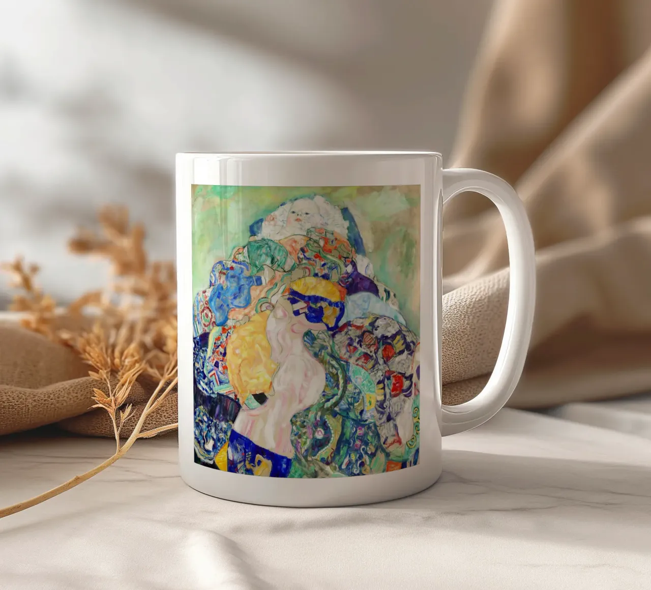 Gustav Klimt’s Baby (Cradle) 1917 tazza in ceramica da Gustav Klimt ART Prints