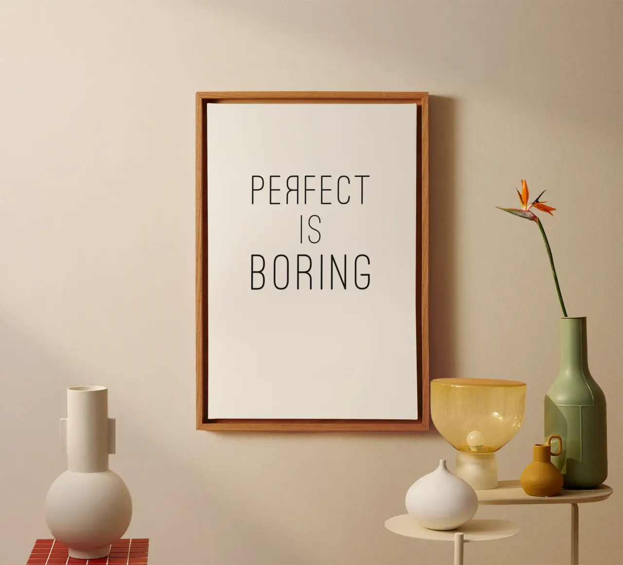 Perfect is saai canvas van NouveauPrints