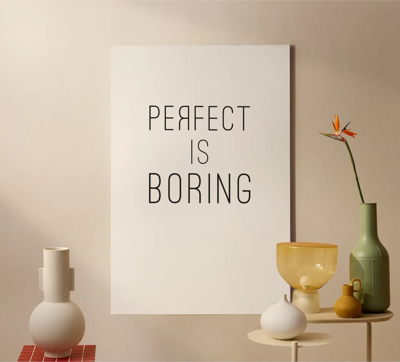 Perfect is saai canvas van NouveauPrints