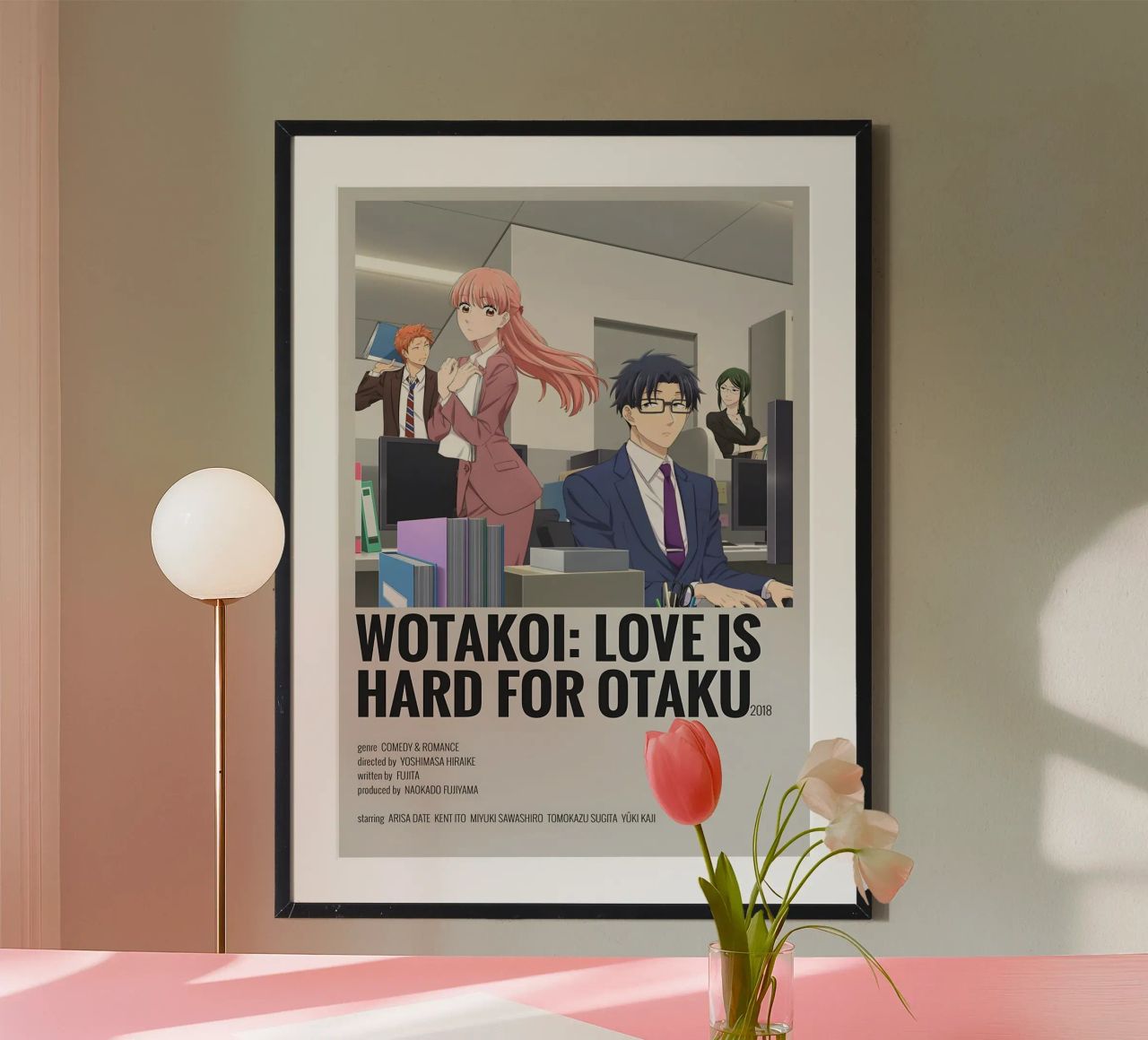 WOTAKOI LOVE IS HARD FOR OTAKUMB Poster von Totoya