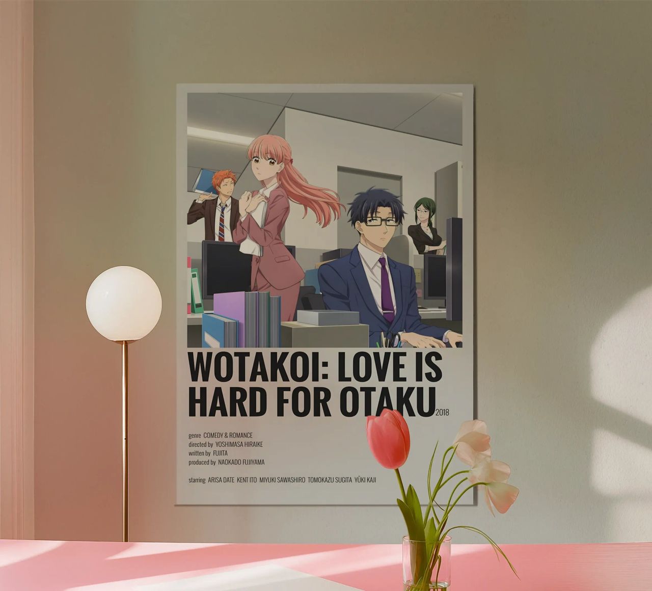 WOTAKOI LOVE IS HARD FOR OTAKUMB Poster von Totoya