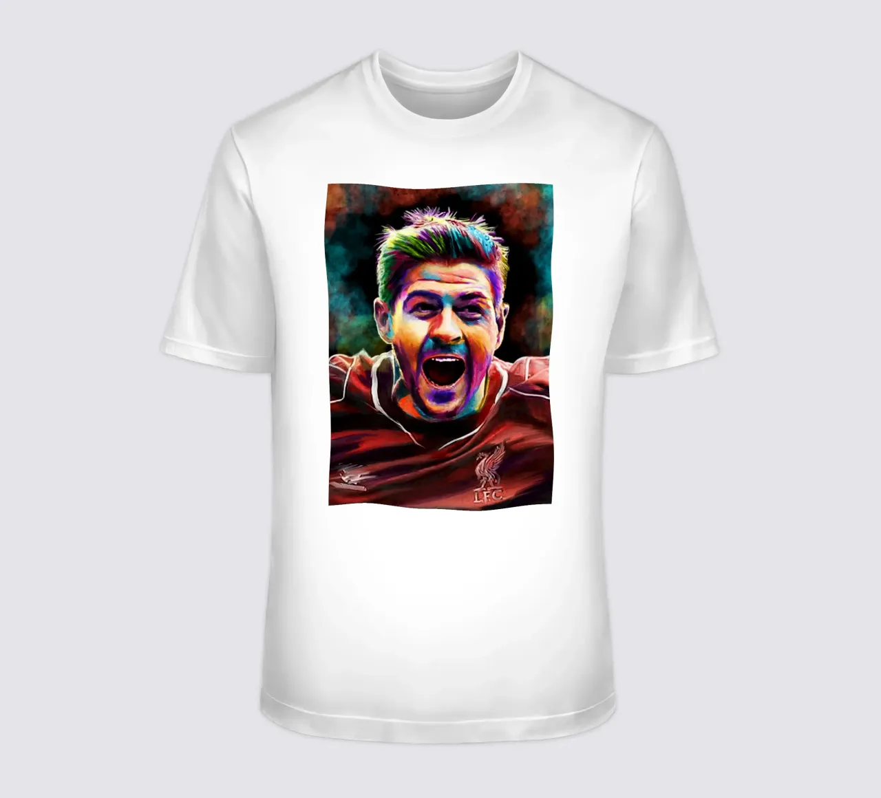 Steven Gerrard astratto colorato pop art t-shirt da Hantamrata