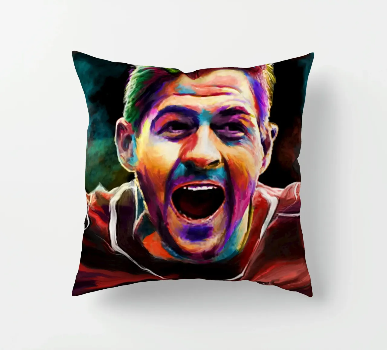 Steven Gerrard astratto colorato pop art cuscino da Hantamrata