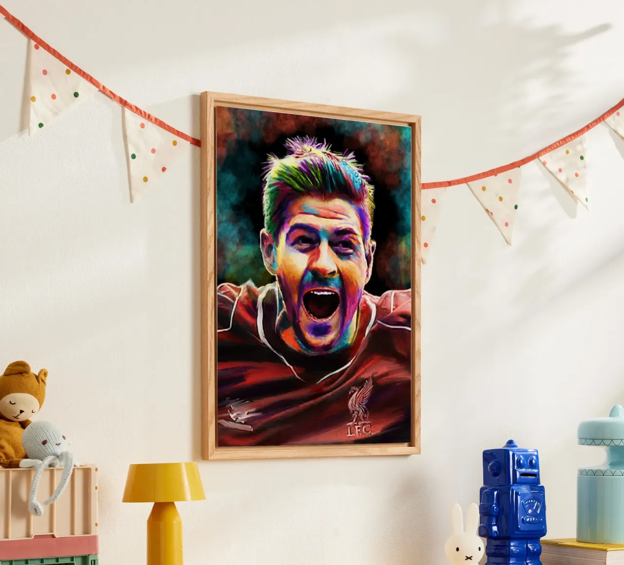 Steven Gerrard astratto colorato pop art plexiglass da Hantamrata