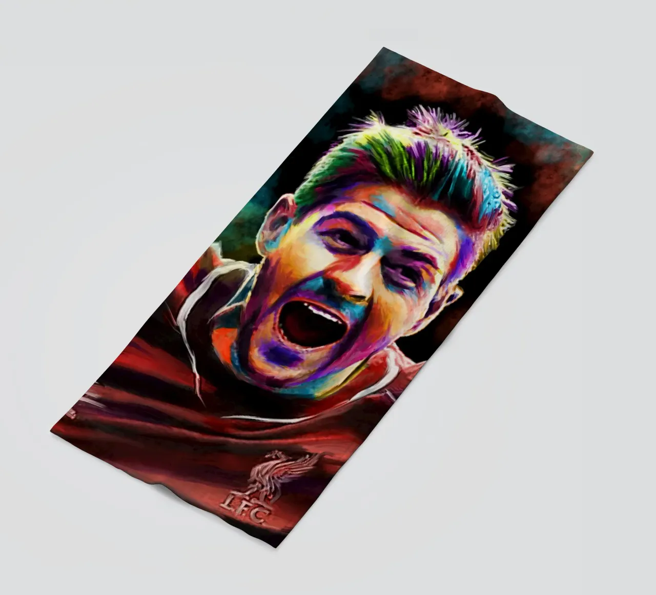 Steven Gerrard astratto colorato pop art telo mare da Hantamrata