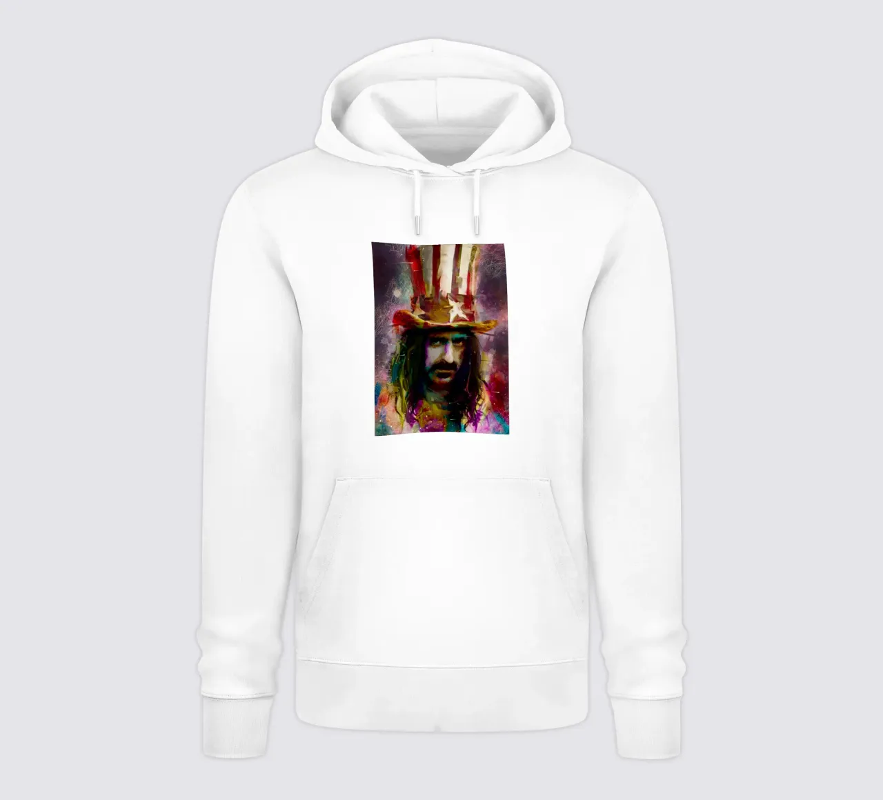 Frank Zappa astratto colorato pop art felpa con cappuccio da Hantamrata