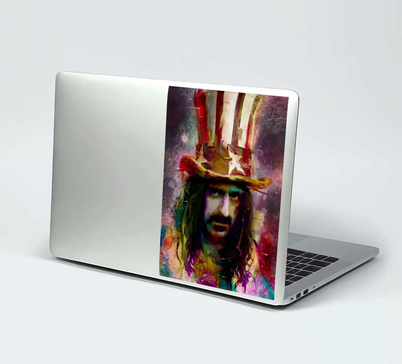 Frank Zappa abstract colorful pop art sticker by Hantamrata