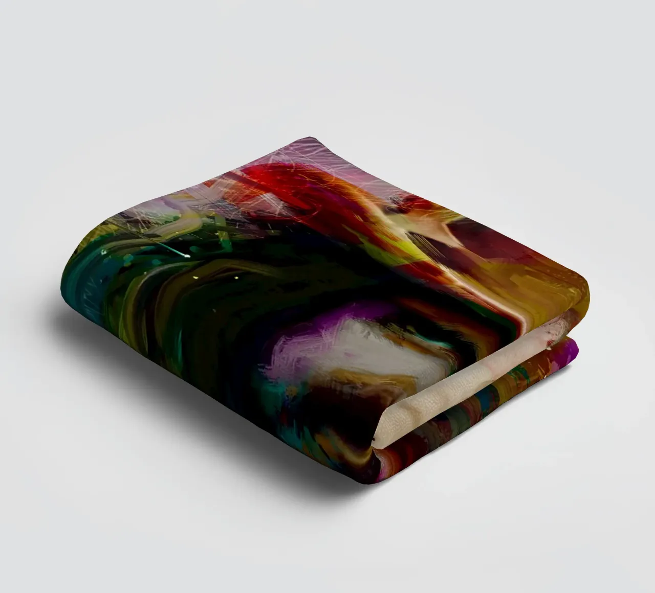 Frank Zappa abstract colorful pop art towel by Hantamrata