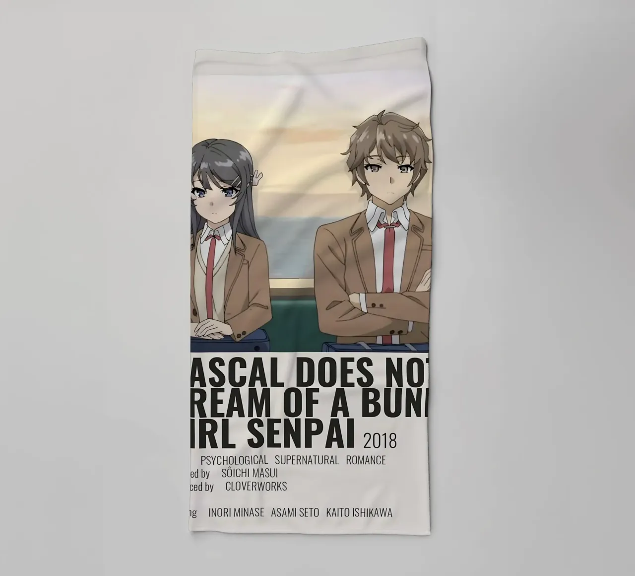RASCAL DOES NOT DREAM OF A BUNNY GIRL SENPAI 2018 asciugamano da bagno da Totoya