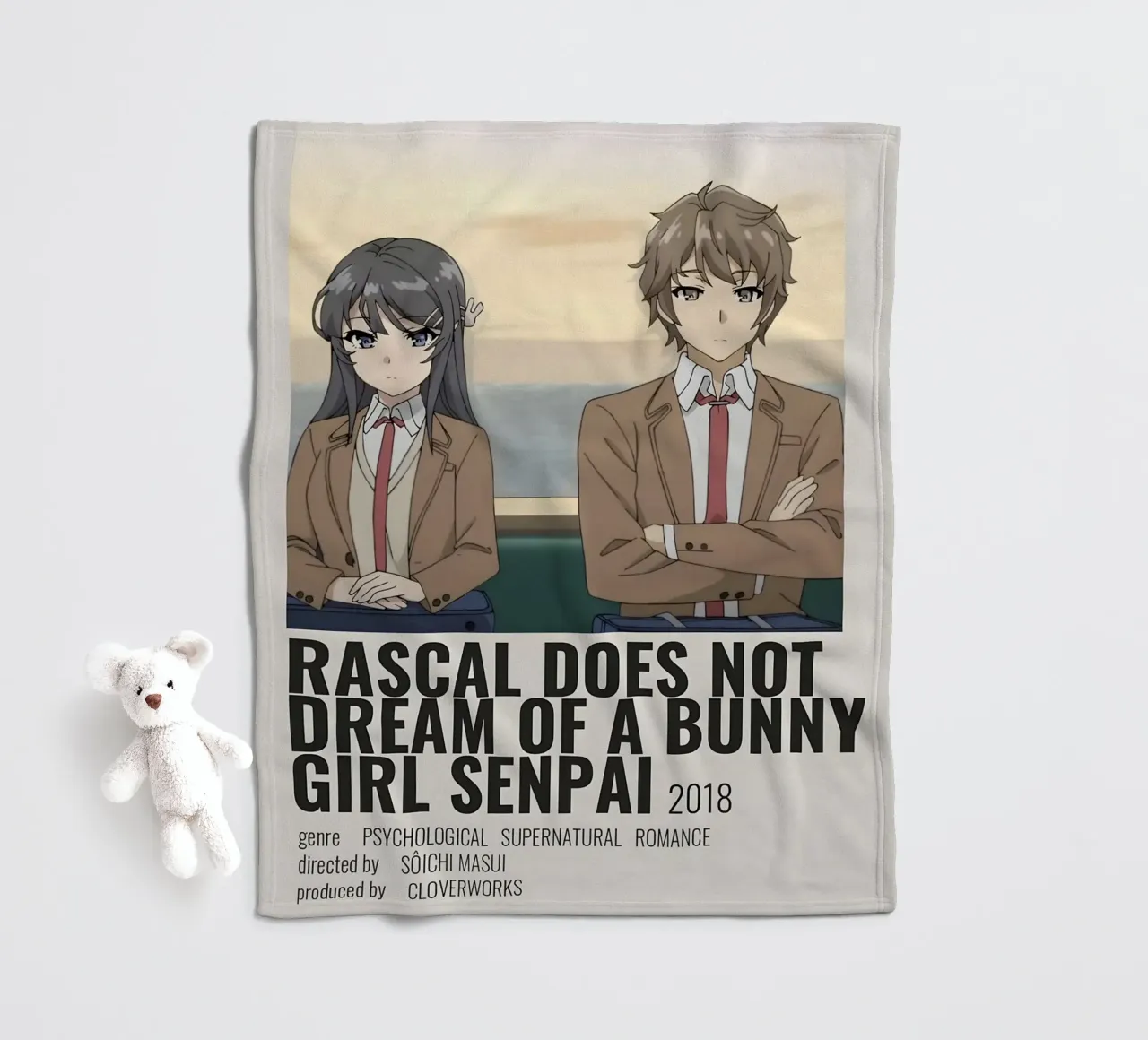 RASCAL DOES NOT DREAM OF A BUNNY GIRL SENPAI 2018 coperta in pile da Totoya