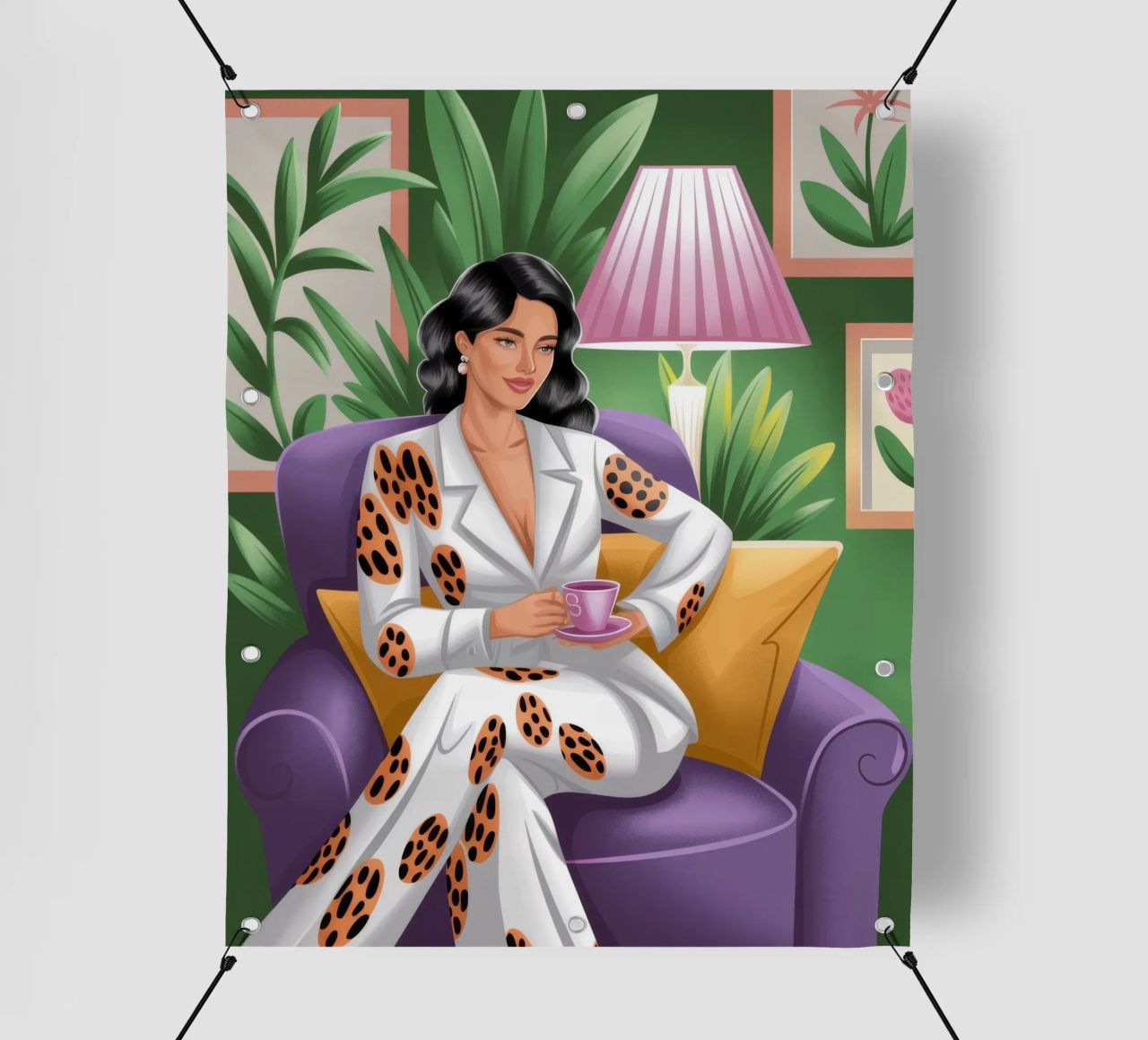 Tempo libero con stampa leopardo telo in pvc da Fine Sanctuary