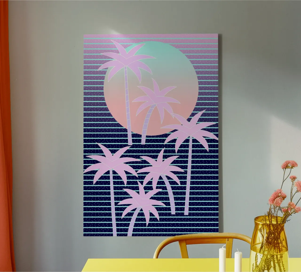 Hello Miami Moonlight canvas by SilverPegasus