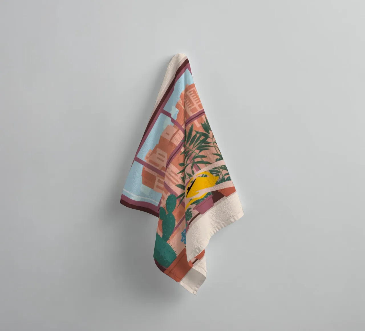 Urban Garden View towel by Fine Sanctuary