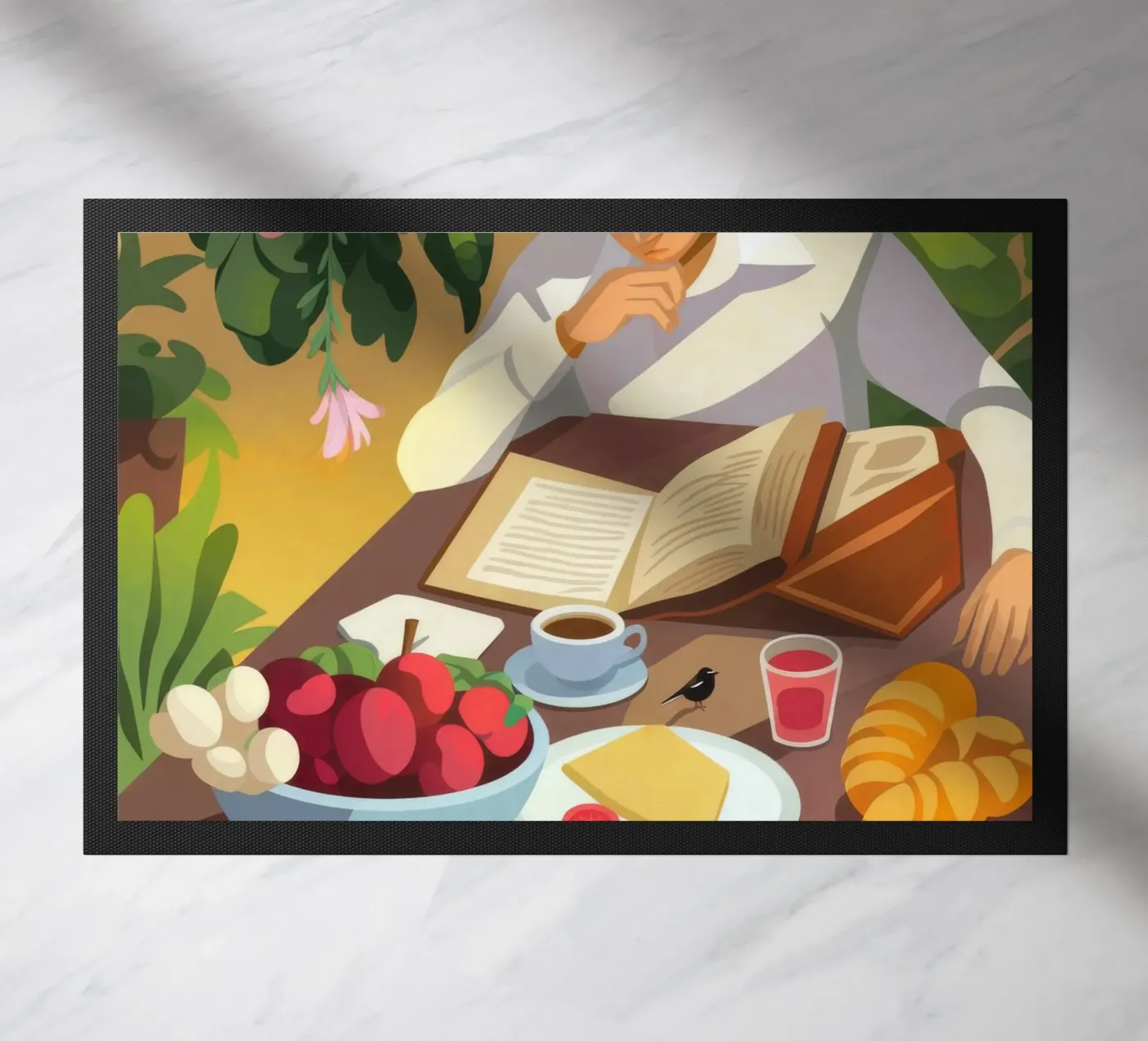 Breakfast Study Bliss doormat by Fine Sanctuary