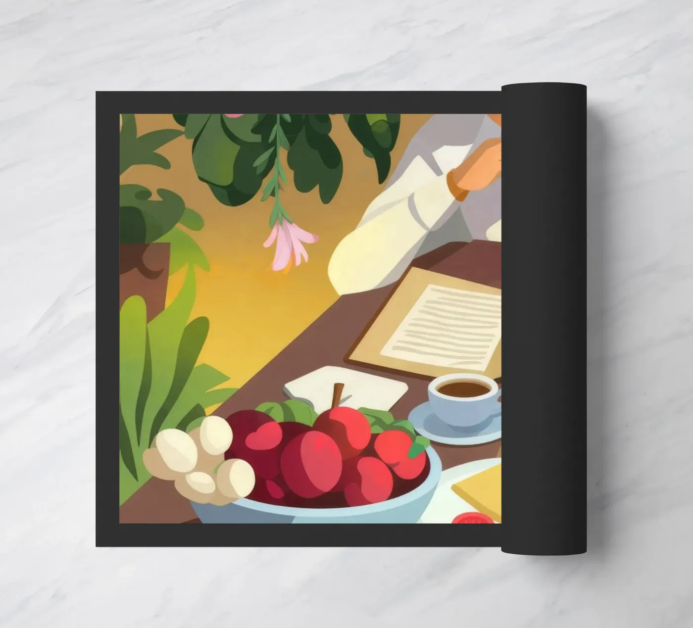 Breakfast Study Bliss doormat by Fine Sanctuary