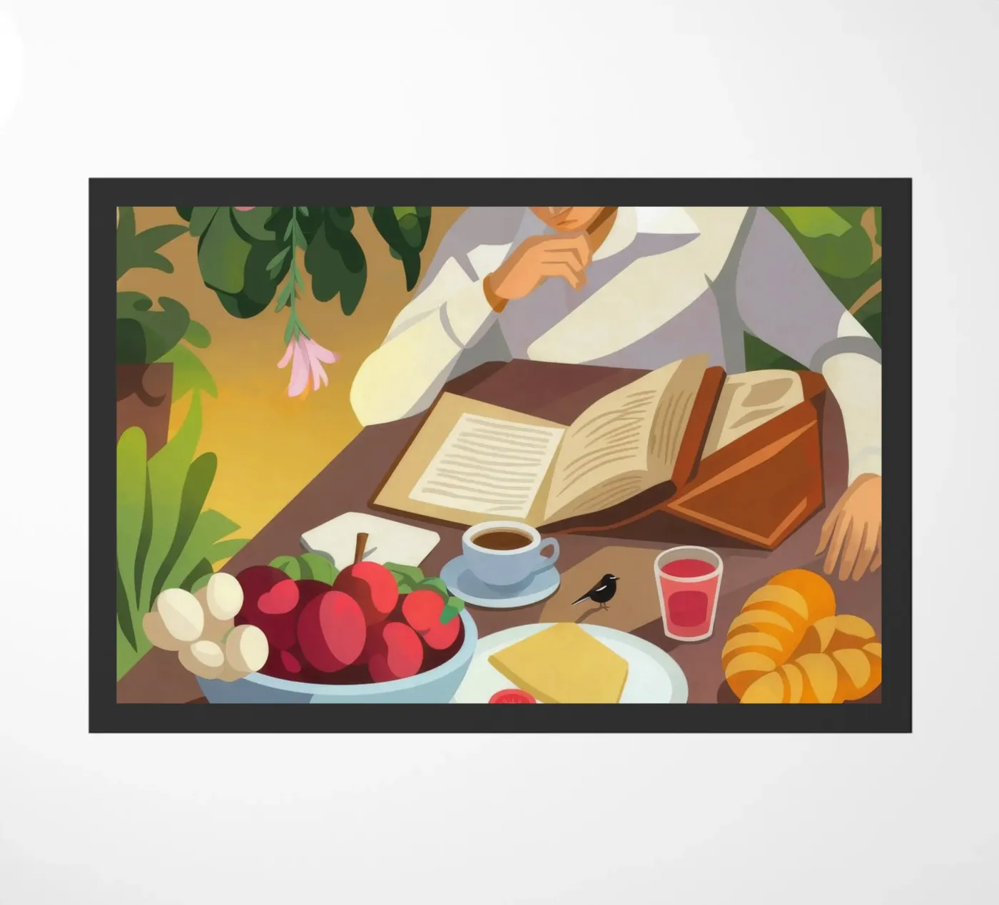 Breakfast Study Bliss doormat by Fine Sanctuary