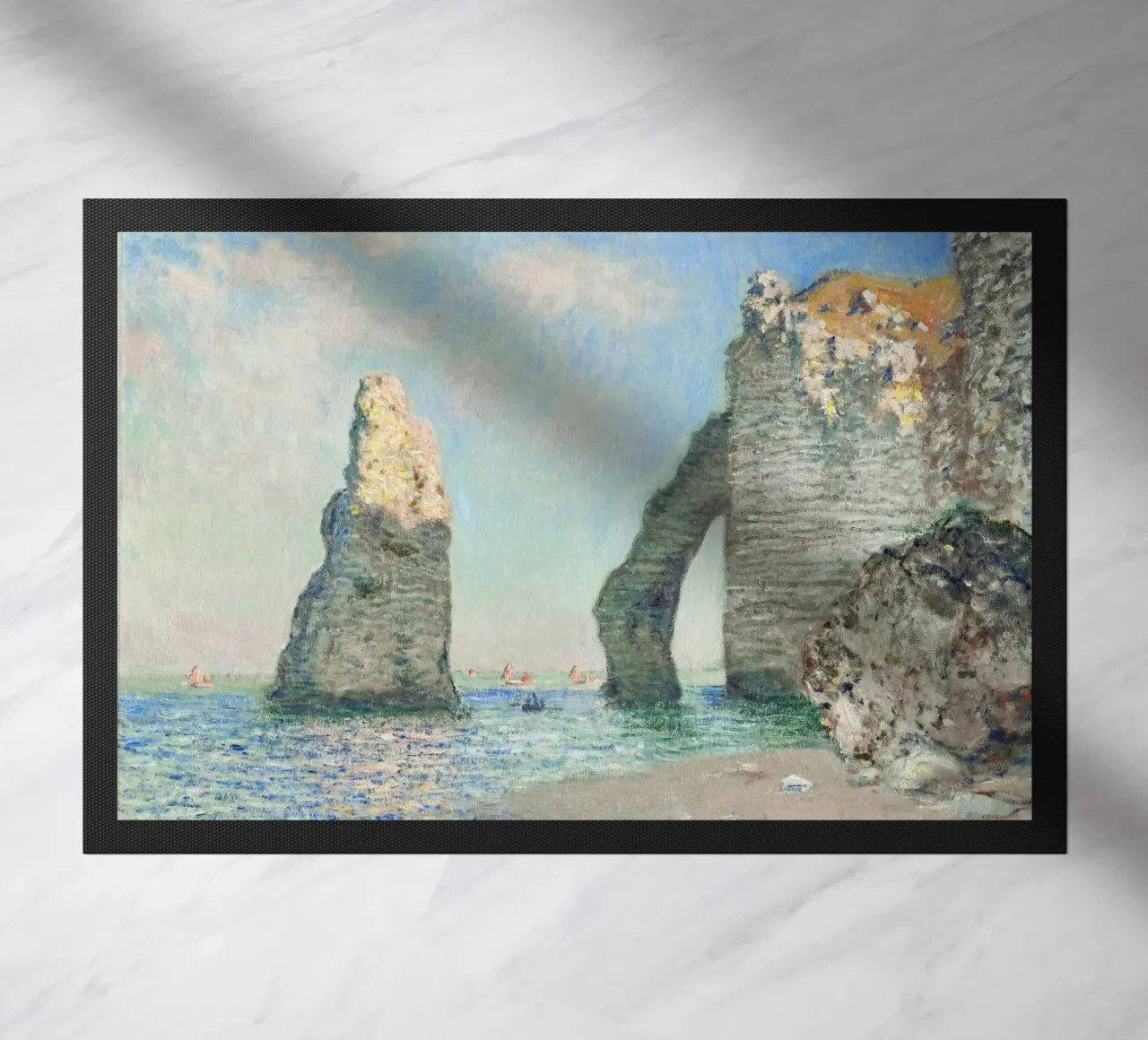 Le scogliere di Étretat di Claude Monet (1885) zerbino da Venus Art