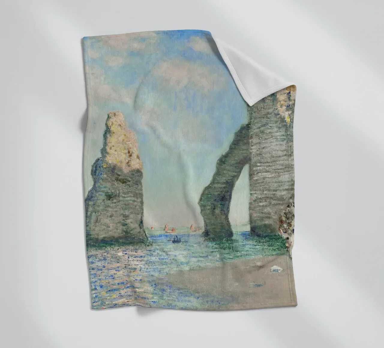 Le scogliere di Étretat di Claude Monet (1885) coperta in pile da Venus Art