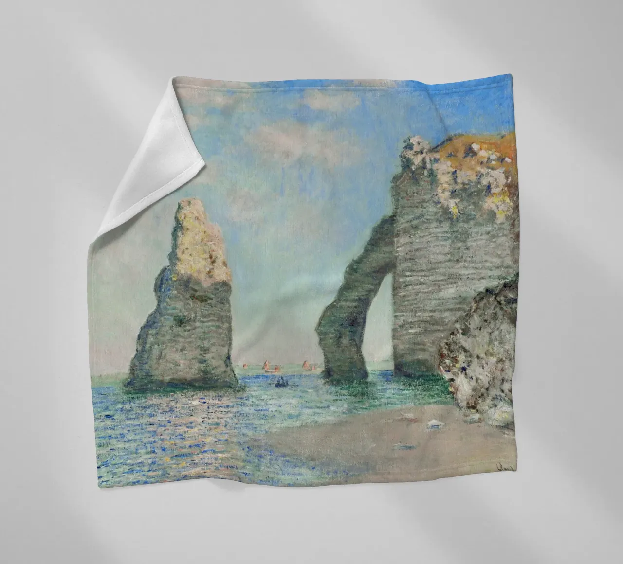 Le scogliere di Étretat di Claude Monet (1885) coperta in pile da Venus Art