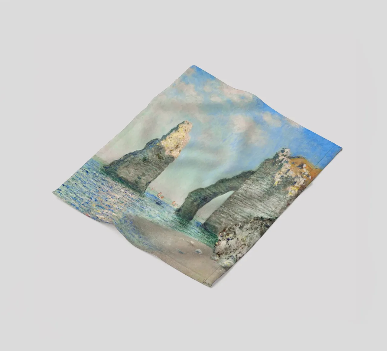 Le scogliere di Étretat di Claude Monet (1885) coperta in pile da Venus Art