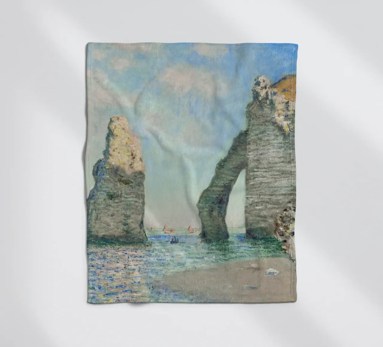 Le scogliere di Étretat di Claude Monet (1885) coperta in pile da Venus Art