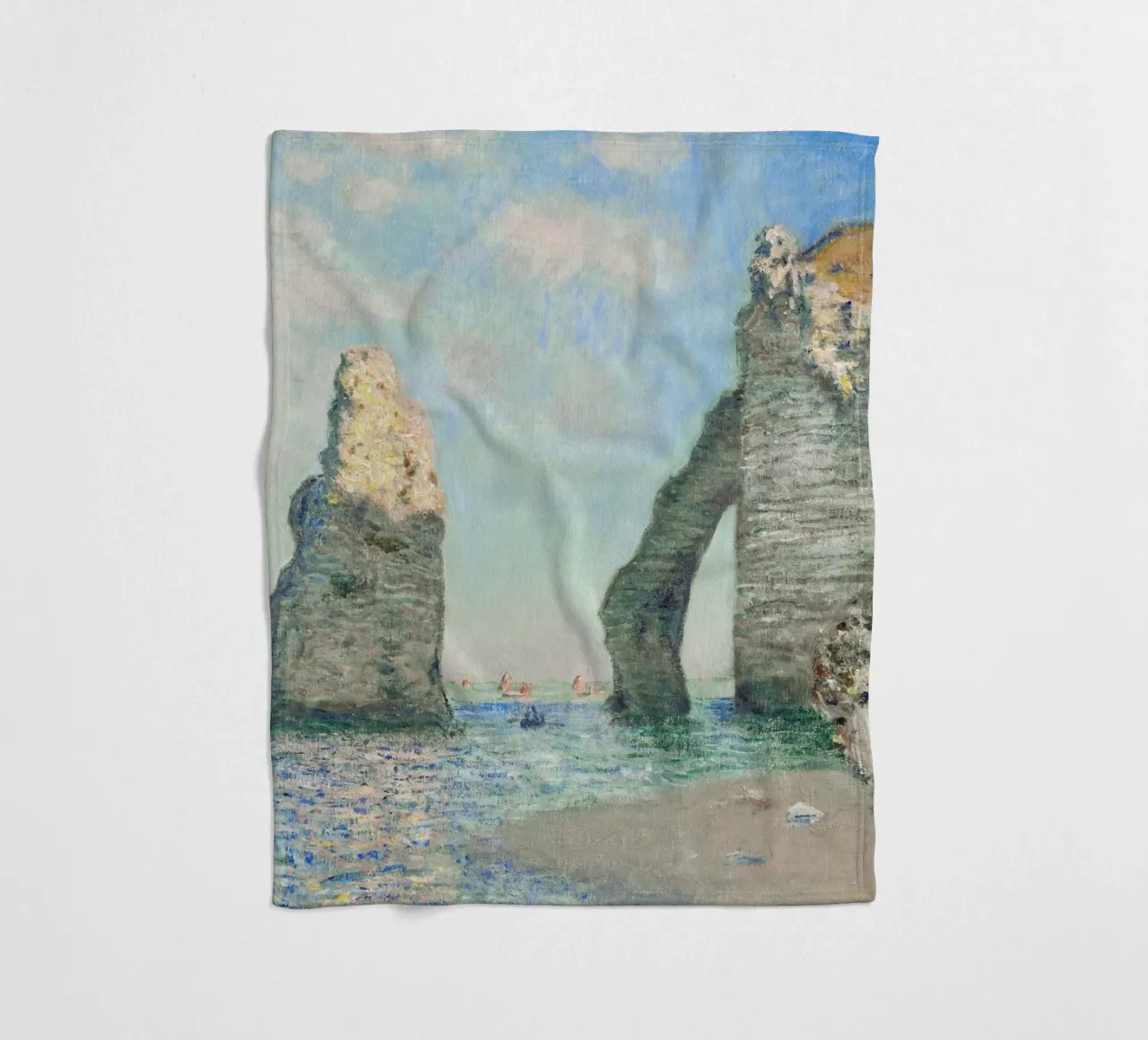 Le scogliere di Étretat di Claude Monet (1885) coperta in pile da Venus Art