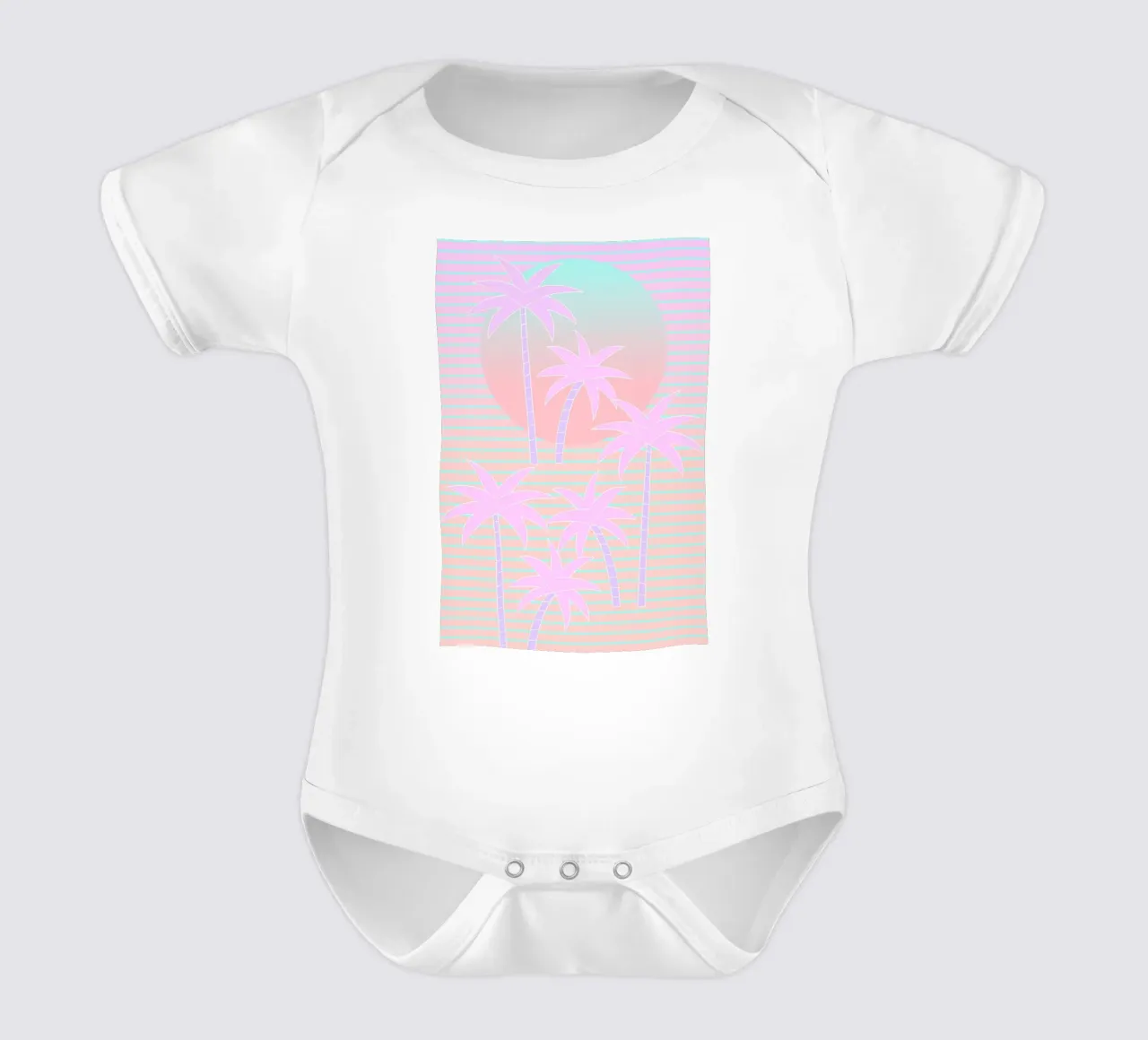 Hello Miami Sunrise body neonato maniche corte da SilverPegasus