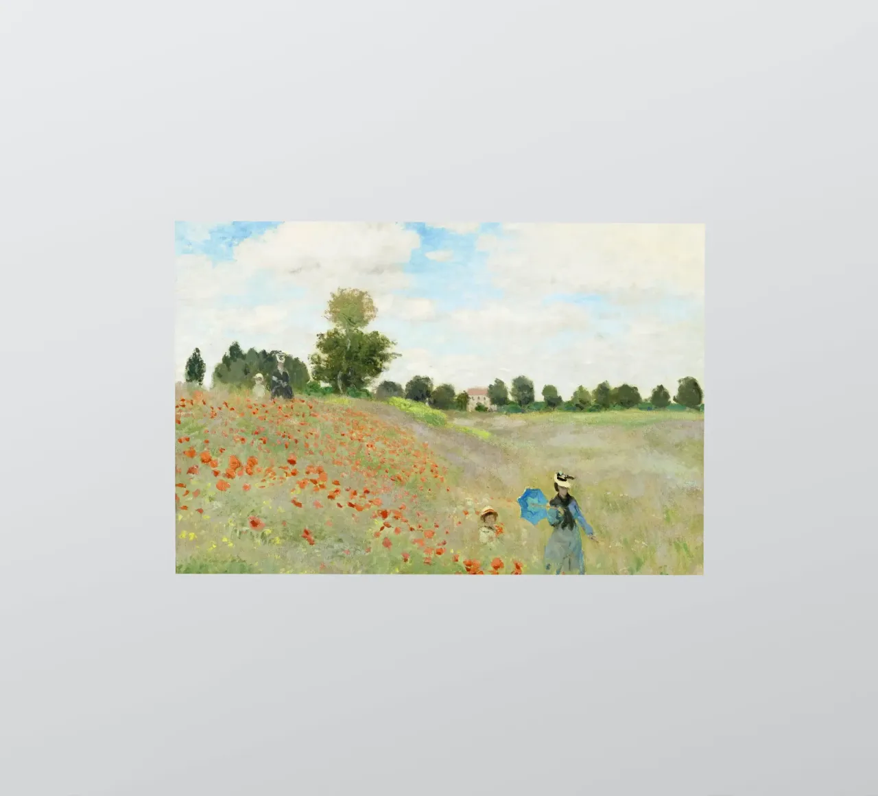 Claude Monet's The Poppy Field near Argenteuil (1873) Sticker von Venus Art