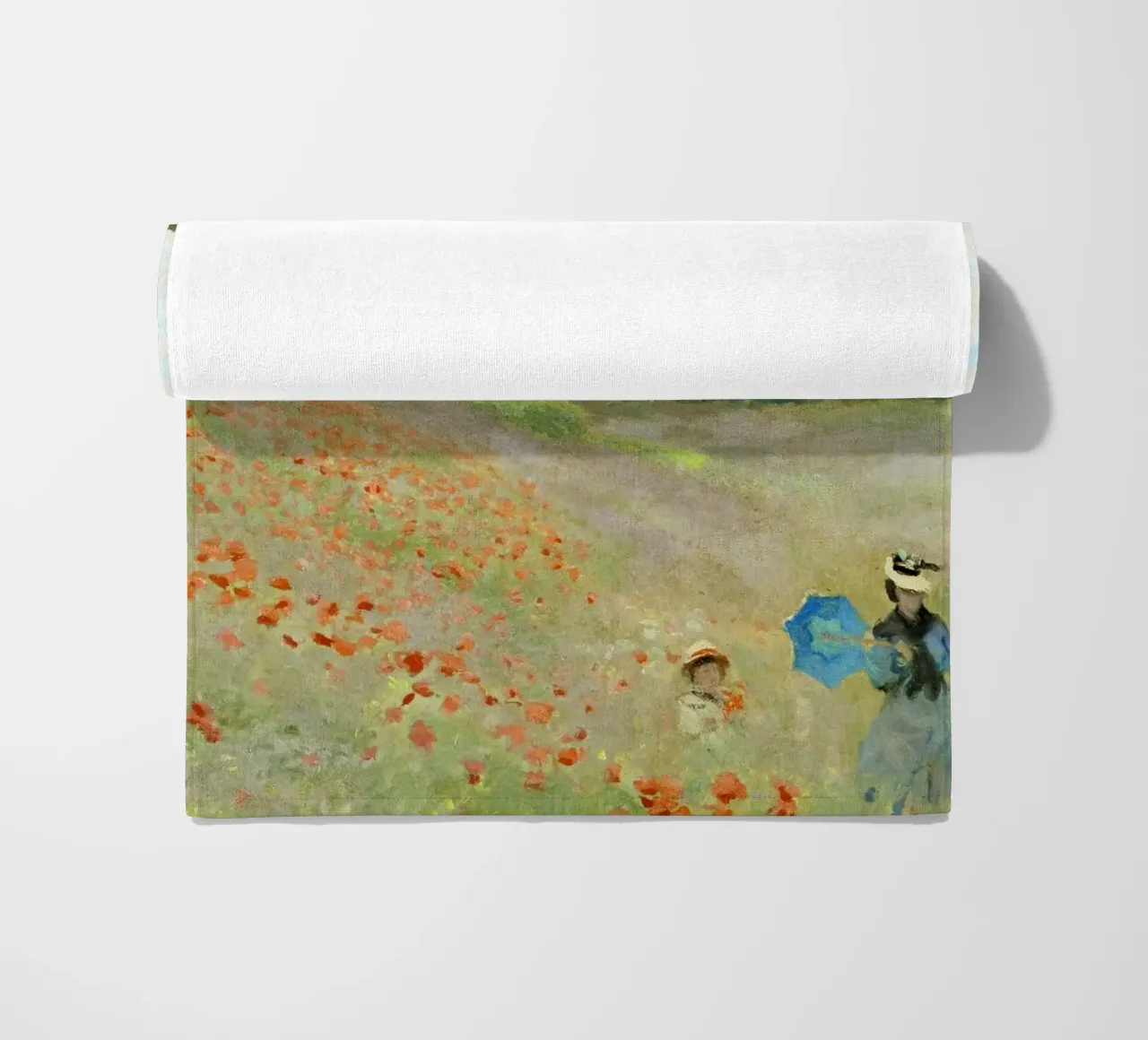 Claude Monet's The Poppy Field near Argenteuil (1873) telo mare da Venus Art