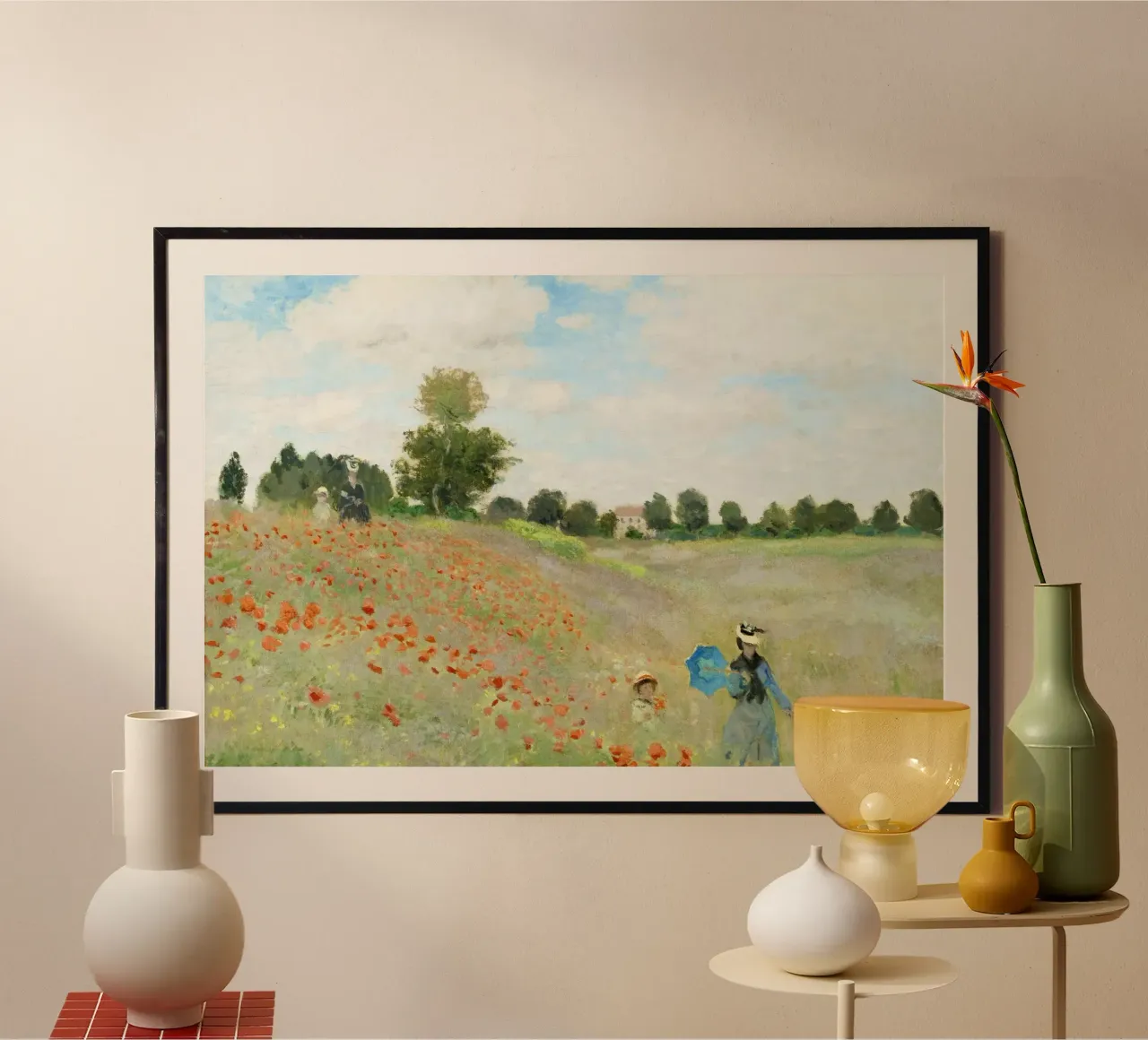Claude Monet's The Poppy Field near Argenteuil (1873) poster by Venus Art