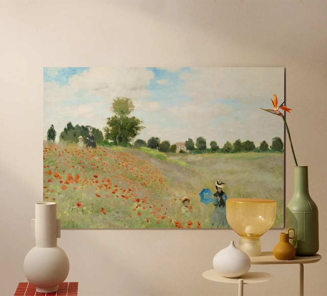 Claude Monet's The Poppy Field near Argenteuil (1873) poster by Venus Art